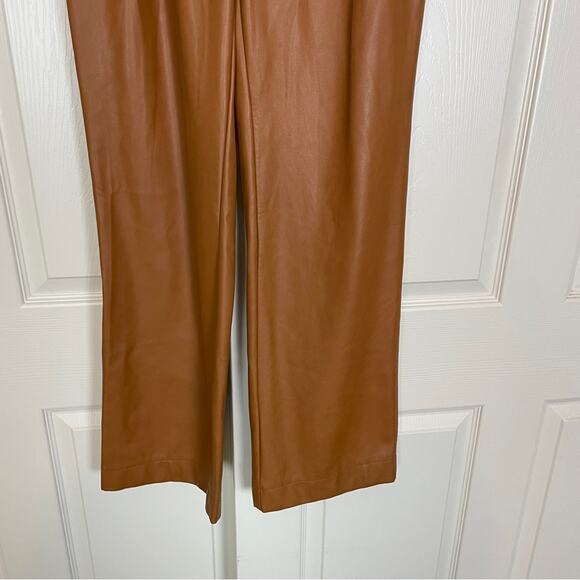 7 For All Mankind Faux Leather Pleated Trousers - Picture 3 of 10